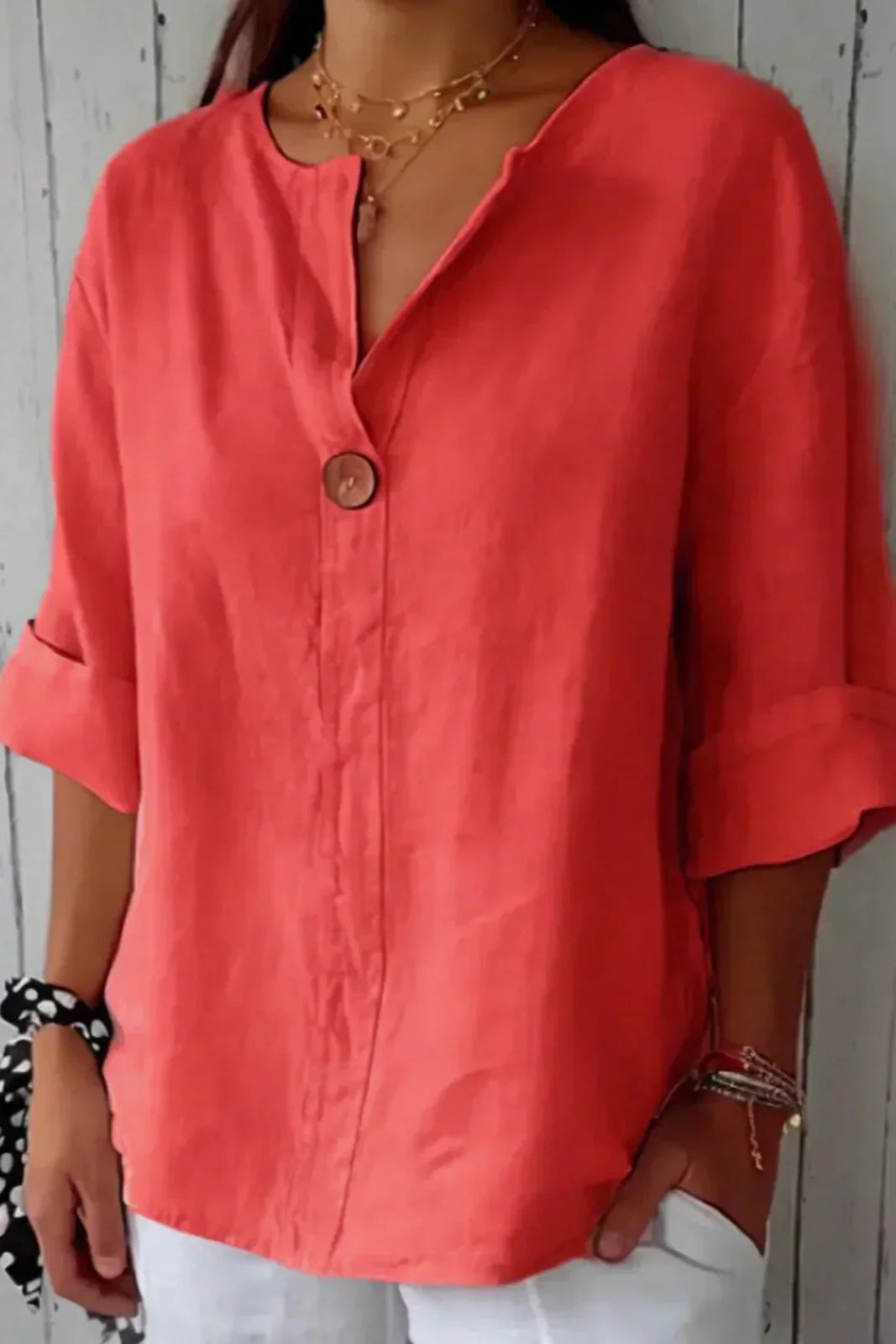 Zamma | Relaxed V-Neck Top