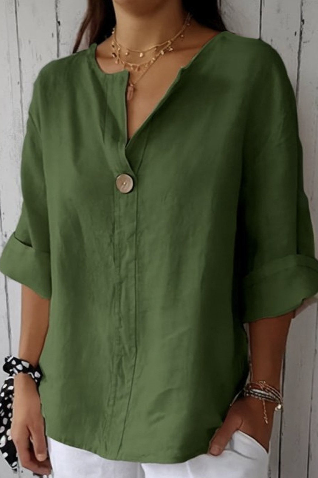 Zamma | Relaxed V-Neck Top