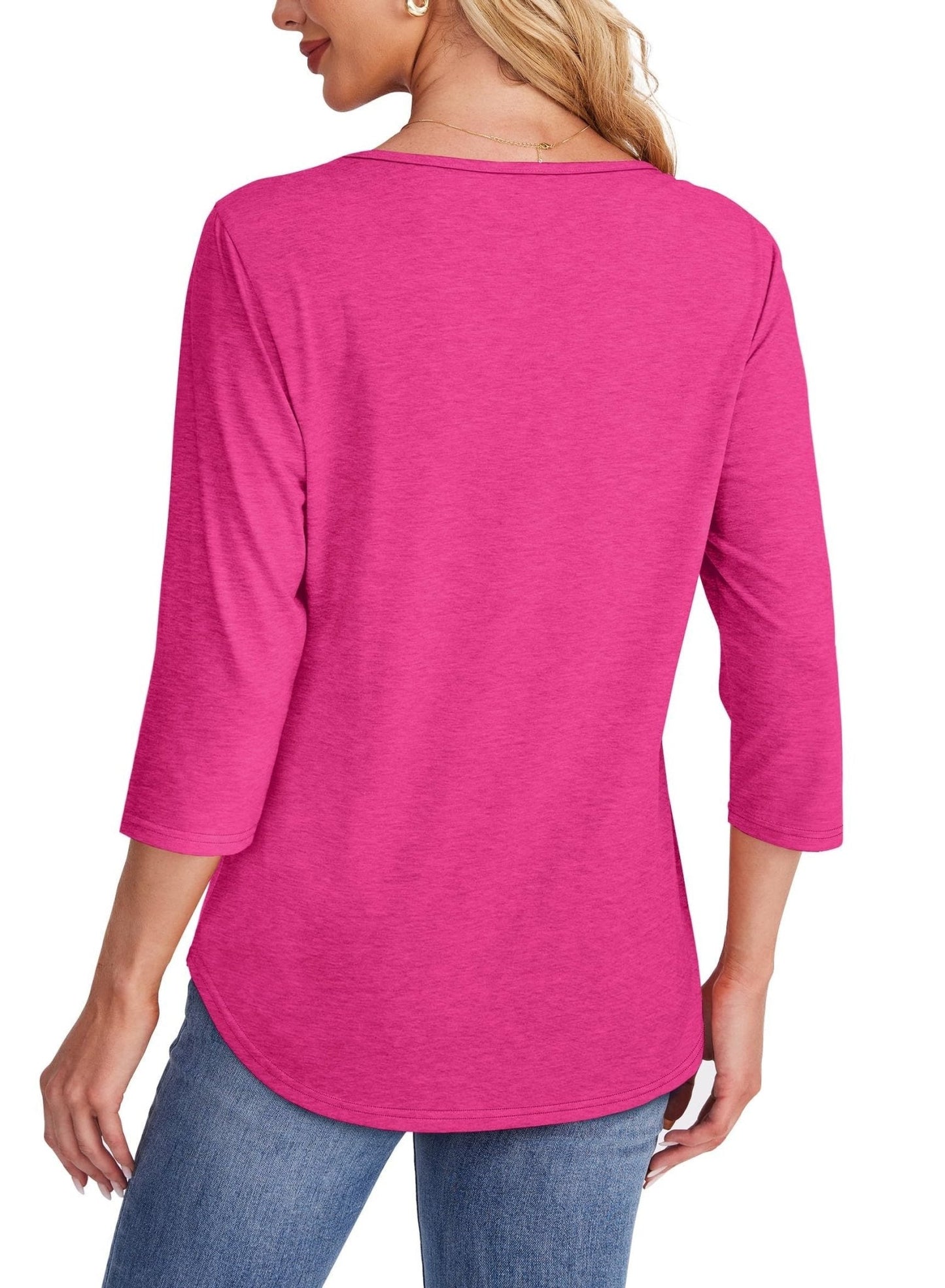 Mona™ | Pleated 3/4 Sleeve Top
