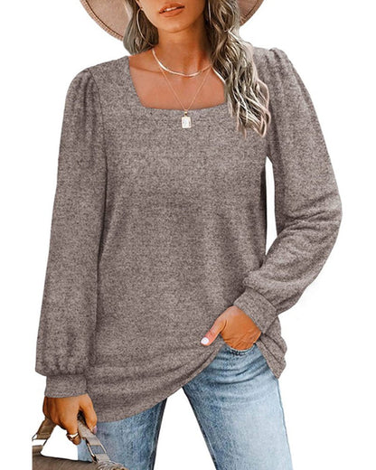 Caroline | Chic Square-Neck Blouse